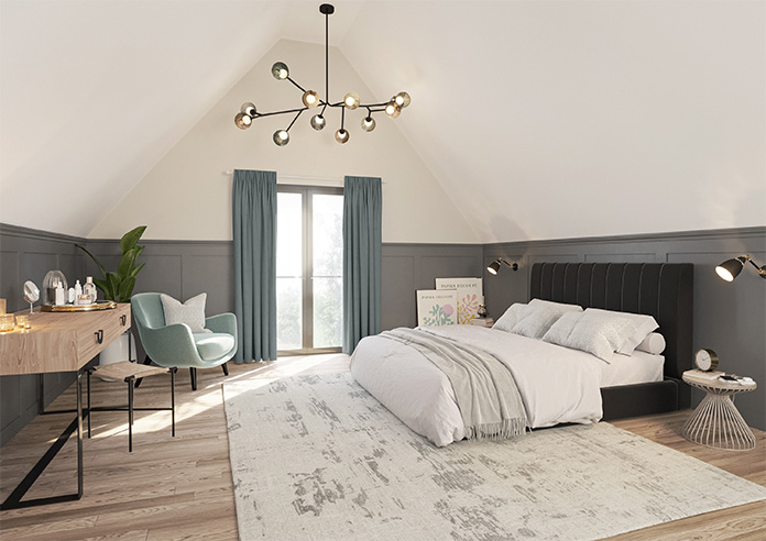 Classic Herringbone (Blackout), Grey - Made to Measure Curtains - Image 8